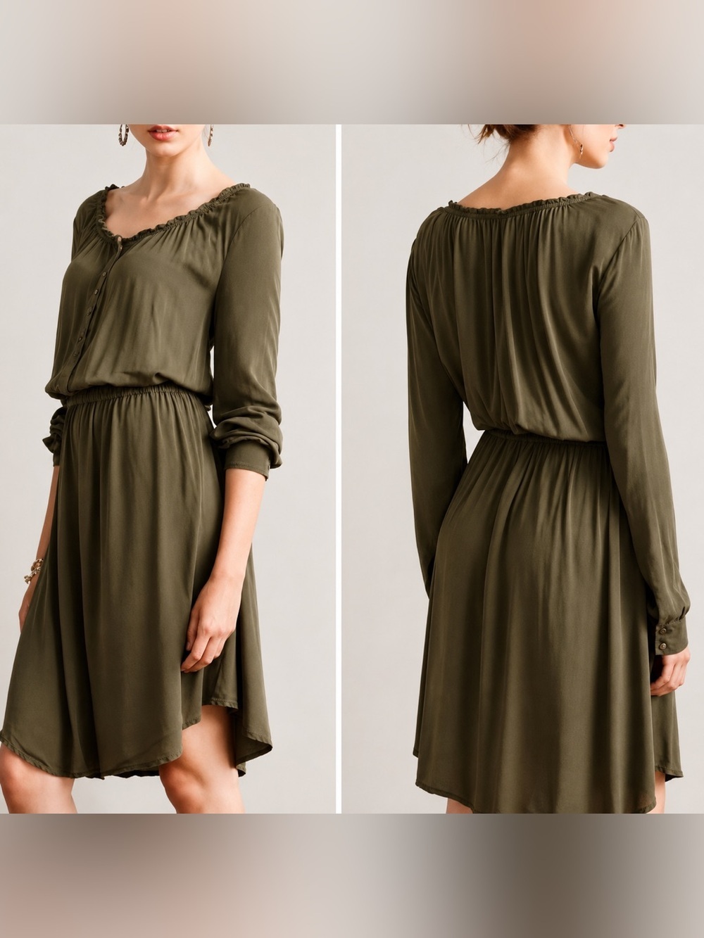 Anthropology Holding Horses olive green dress, size 0